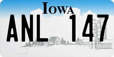 IA license plate ANL147