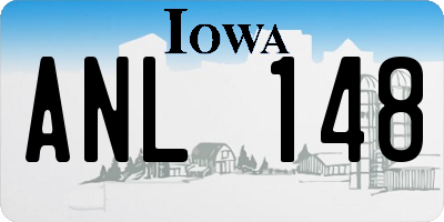 IA license plate ANL148