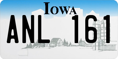 IA license plate ANL161