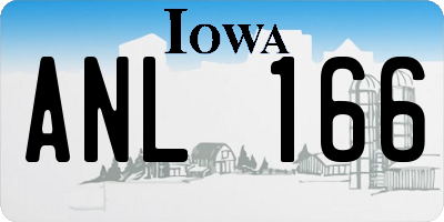 IA license plate ANL166