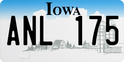 IA license plate ANL175