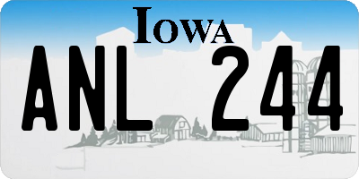 IA license plate ANL244