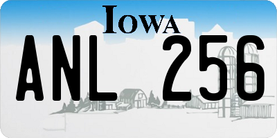 IA license plate ANL256
