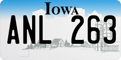 IA license plate ANL263