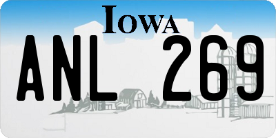 IA license plate ANL269