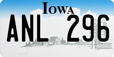IA license plate ANL296