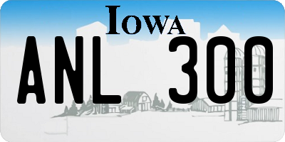IA license plate ANL300