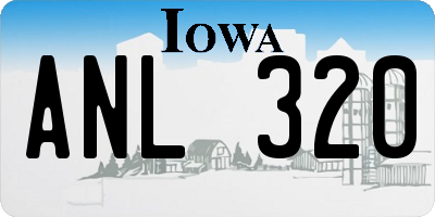 IA license plate ANL320