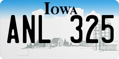 IA license plate ANL325