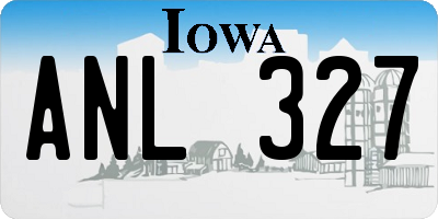 IA license plate ANL327