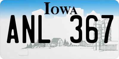 IA license plate ANL367