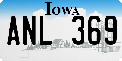 IA license plate ANL369