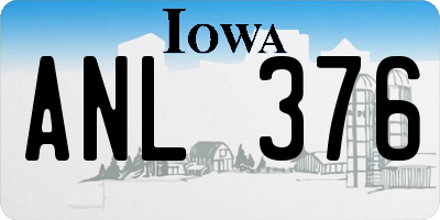 IA license plate ANL376