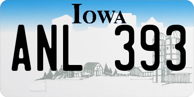 IA license plate ANL393