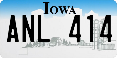 IA license plate ANL414