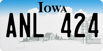 IA license plate ANL424