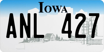 IA license plate ANL427