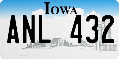 IA license plate ANL432