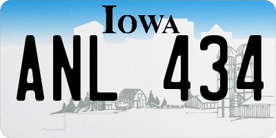 IA license plate ANL434