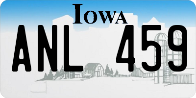 IA license plate ANL459