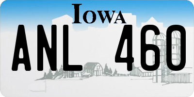 IA license plate ANL460