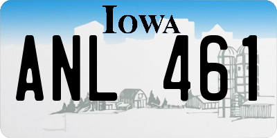 IA license plate ANL461