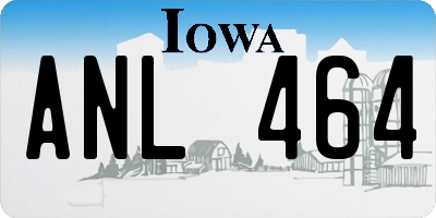 IA license plate ANL464