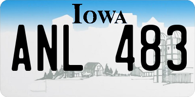 IA license plate ANL483