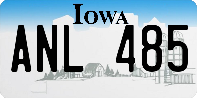 IA license plate ANL485