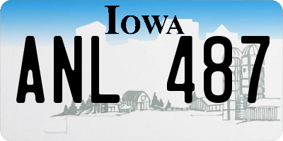 IA license plate ANL487