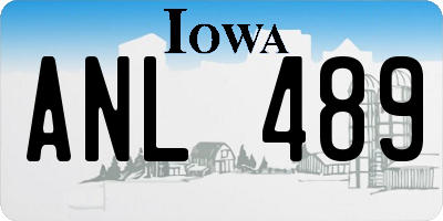 IA license plate ANL489