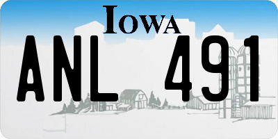 IA license plate ANL491