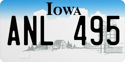 IA license plate ANL495