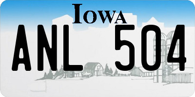 IA license plate ANL504