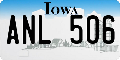 IA license plate ANL506