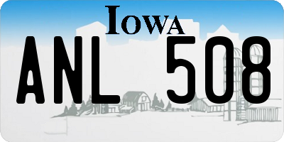 IA license plate ANL508