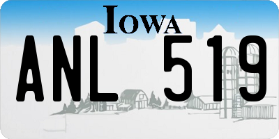 IA license plate ANL519
