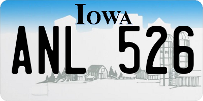 IA license plate ANL526