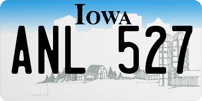 IA license plate ANL527