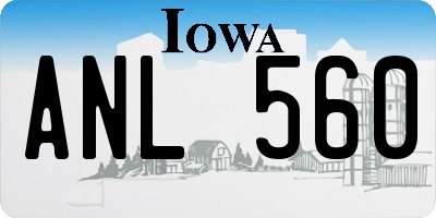 IA license plate ANL560