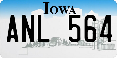 IA license plate ANL564