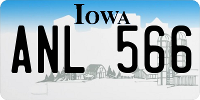 IA license plate ANL566