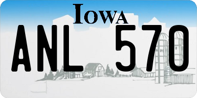 IA license plate ANL570