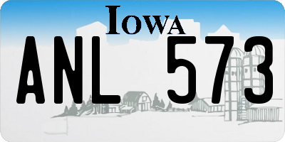 IA license plate ANL573