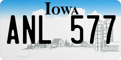 IA license plate ANL577