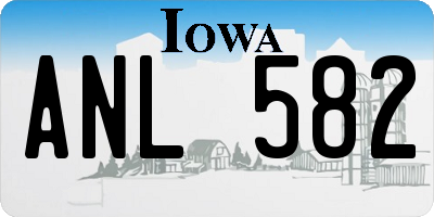 IA license plate ANL582