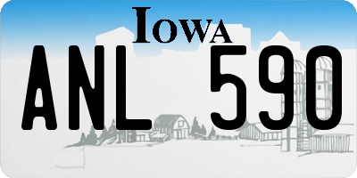 IA license plate ANL590