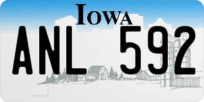 IA license plate ANL592
