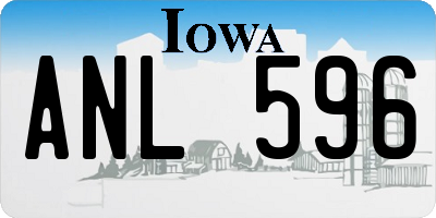 IA license plate ANL596
