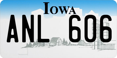 IA license plate ANL606